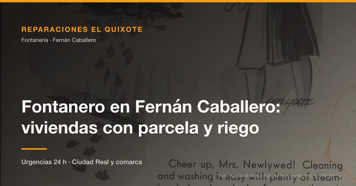 Fontanero en Fernán Caballero: viviendas con parcela y riego